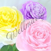 Ростовой бумажный цветок "Роза желтая"